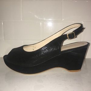 Sasha London black wedges